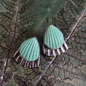 Vintage Turquoise Jay King - Desert Rose Trading post sterling silver earrings